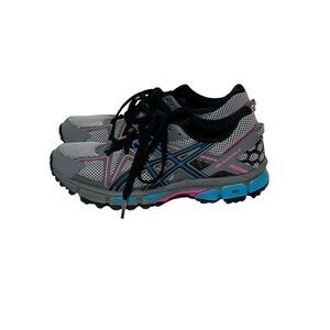 Asics gel-kahana gray, blue and pink trail running shoes size 6.5
